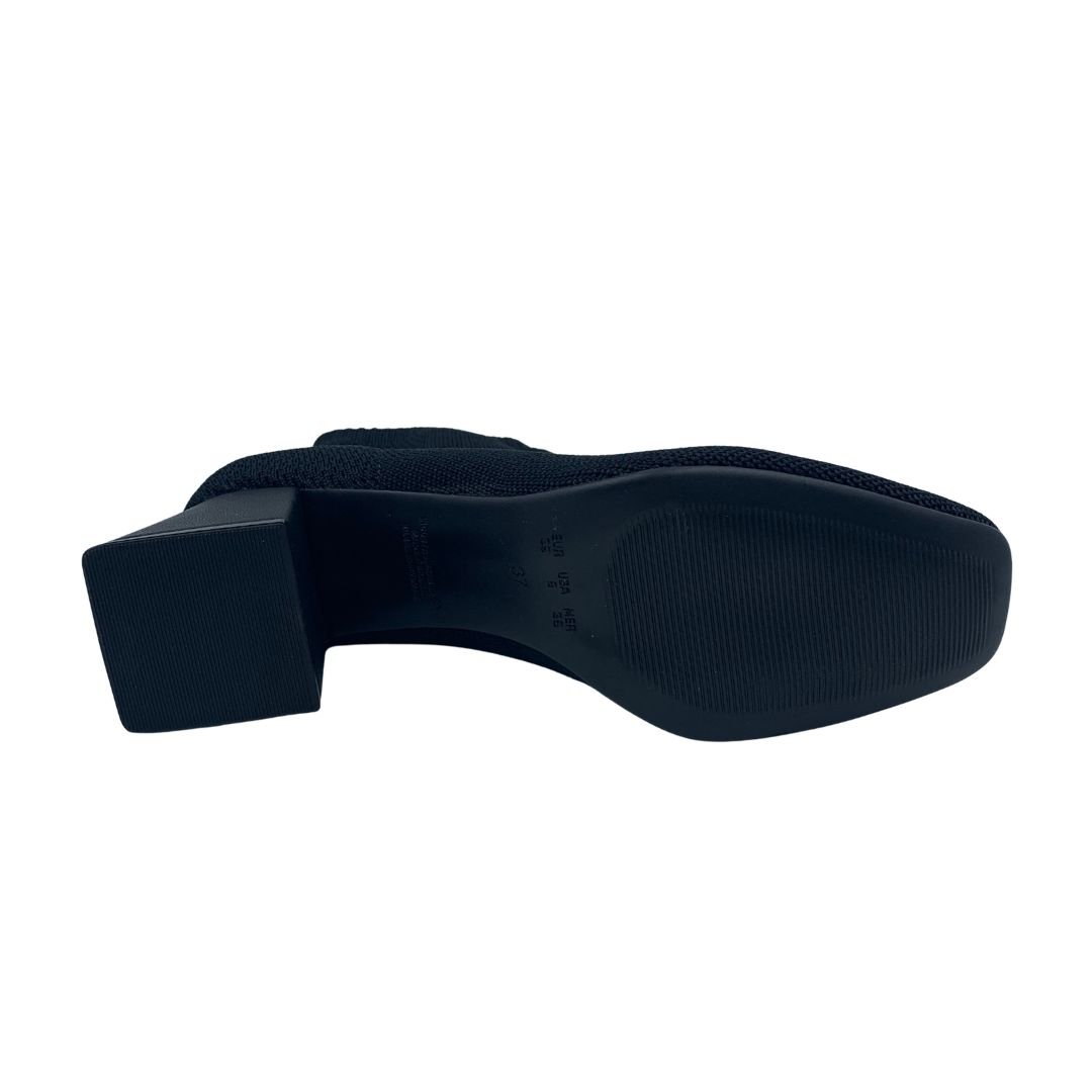 Bota Knit Bebecê Preta Salto Confortável Tipo Meia 4414262