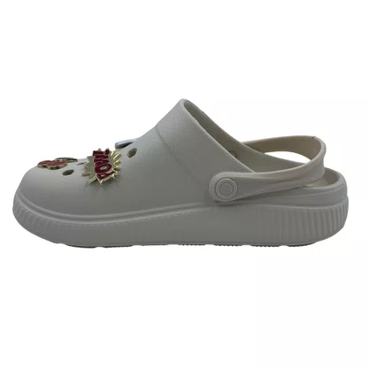 Babuch Feminino Moleca com Pins Off White 5832201