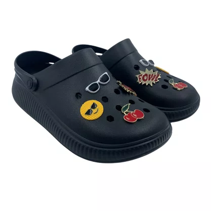 Babuch Feminino Moleca com Pins Preto 5832201