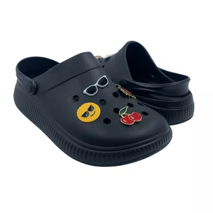 Babuch Feminino Moleca com Pins Preto 5832201