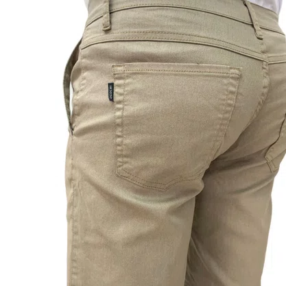 Bermuda Bolso Faca Ogochi Masculina Sarja Bege 3009015