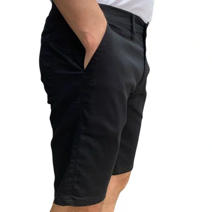 Bermuda Bolso Faca Ogochi Masculina Sarja Preta 3009015