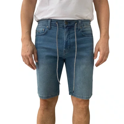 Bermuda Jeans Fideli Masculina Regular com Cadarço BR33501985