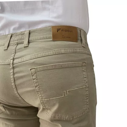 Bermuda Sarja Fideli Giorno Regular Bege BR50501844
