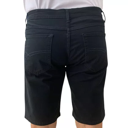 Bermuda Sarja Ogochi Masculina Tradicional Preta 3528105