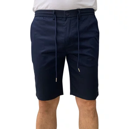 Bermuda Sarja Sallo Bolso Faca Slim Azul 6990