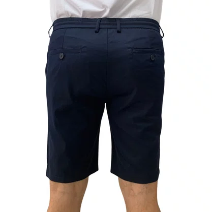 Bermuda Sarja Sallo Bolso Faca Slim Azul 6990