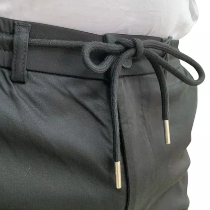 Bermuda Sarja Sallo Bolso Faca Slim Preta 6990