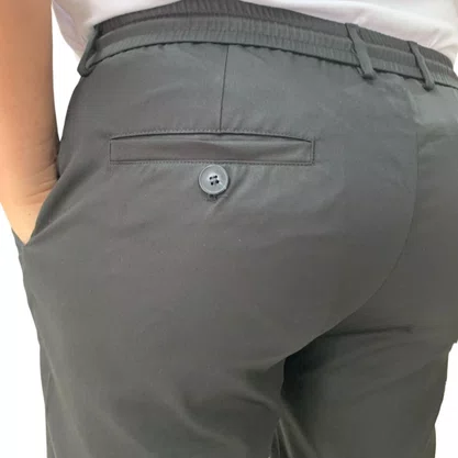 Bermuda Sarja Sallo Bolso Faca Slim Preta 6990