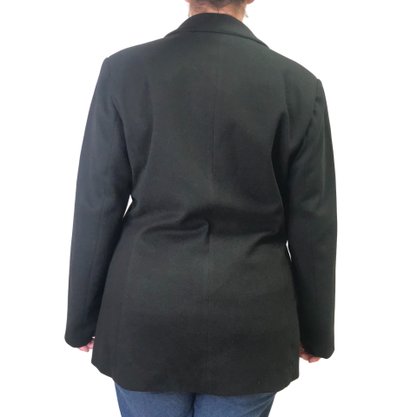 Blazer Alpelo Lã Médio com Um Botão Preto 20800087