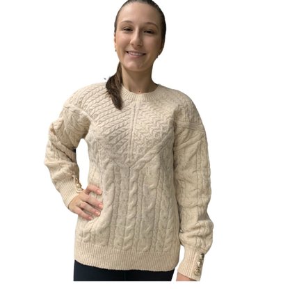 Blusa Alpelo Feminina Linha Tricot Bege 10900540
