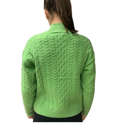 Blusa Alpelo Feminina Linha Tricot Gola Alta Verde 10900539