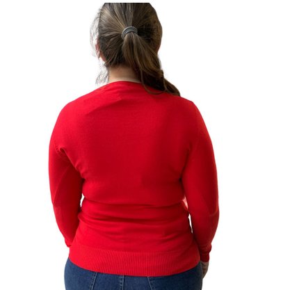 Blusa Dunialin Feminina Plus Size Modal Vermelha 2287