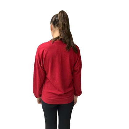 Blusa E. Daninha Feminina Gola Removível Vermelha 16661