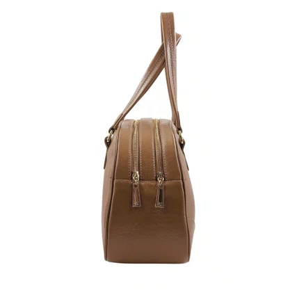 Bolsa Baú Tote Scamboo Couro Caramelo 2024