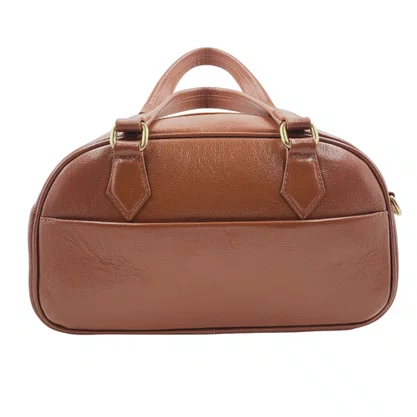 Bolsa Baú Tote Scamboo Couro Caramelo 2026