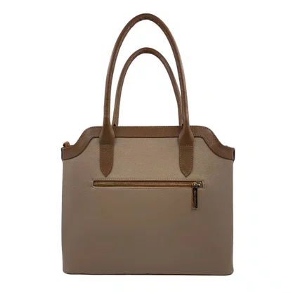 Bolsa de Ombro Grande Scamboo Couro Bege 2027
