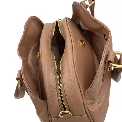 Bolsa de Ombro Scamboo Couro Bege 2035