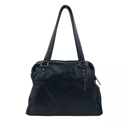 Bolsa de Ombro Scamboo Couro Preta 1930