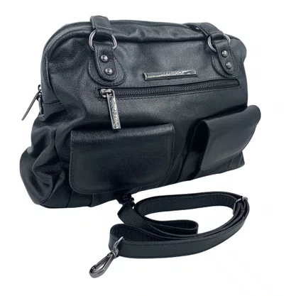 Bolsa de Ombro Scamboo Couro Preta 1930