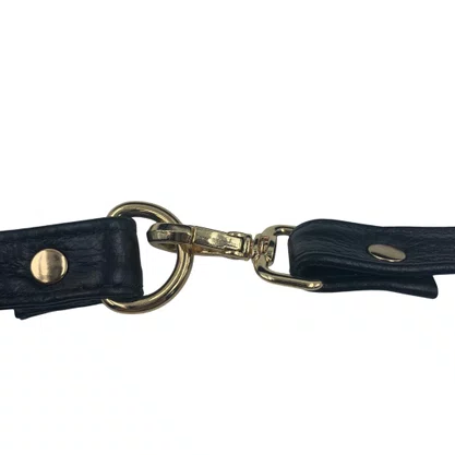 Bolsa Feminina Ombro de Couro Brilho da Pele Preta 497