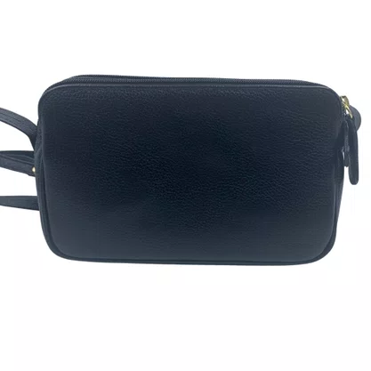 Bolsa Feminina Transversal de Couro Brilho da Pele Preta 256