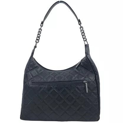 Bolsa Hobo Grande Scamboo Couro Preta 2025