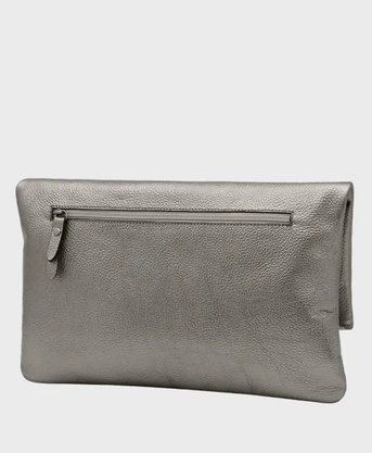 Bolsa Mariart Couro Clutch Hibisco Ônix