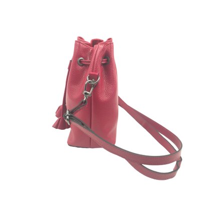 Bolsa Mariart Couro Saco Transversal Rosa Minijade