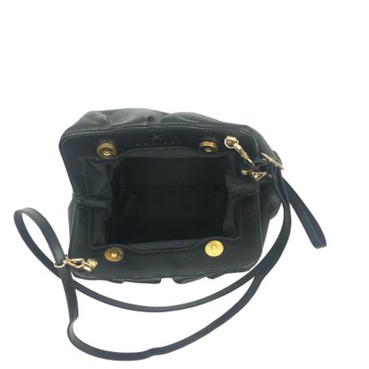 Bolsa Mariart Couro Tiracolo Preta Minimari