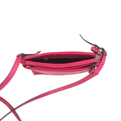 Bolsa Mariart Couro Tiracolo Rosa Agata