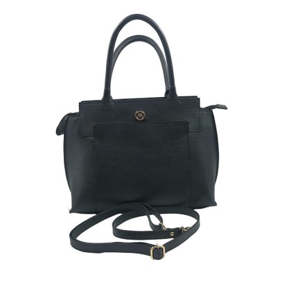 Bolsa Mariart Couro Transversal Preta 2207