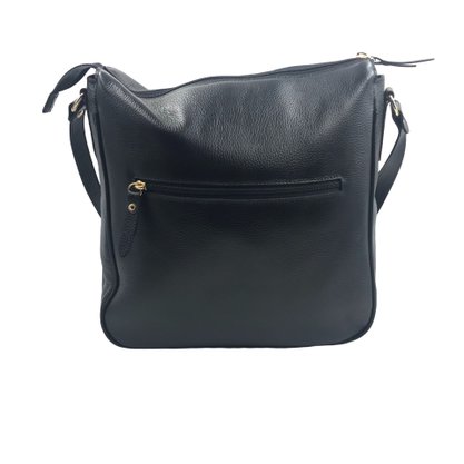 Bolsa Mariart Couro Transversal Preta Xingó