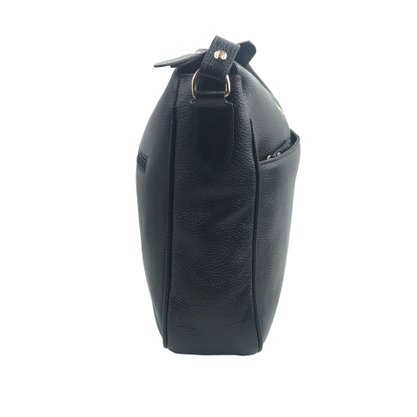 Bolsa Mariart Couro Transversal Preta Xingó