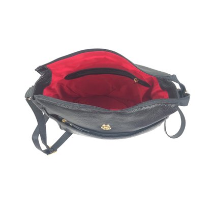 Bolsa Mariart Couro Transversal Preta Xingó