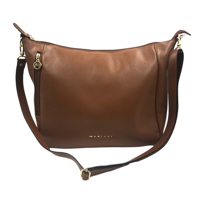 Bolsa Mariart Couro Transversal Marrom Lagos