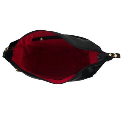 Bolsa Mariart Couro Transversal Preta Lagos