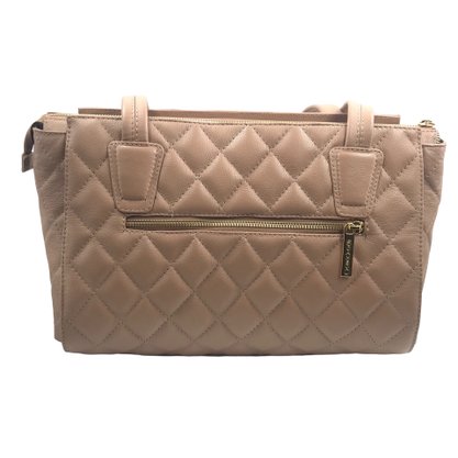 Bolsa Scamboo Couro Matelassê Nude 1868