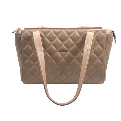 Bolsa Scamboo Couro Matelassê Nude 1868