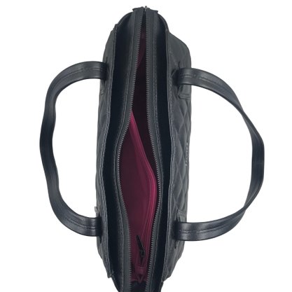 Bolsa Scamboo Couro Matelassê Preta 1868