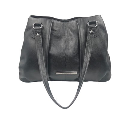 Bolsa Scamboo Couro Preta 1897