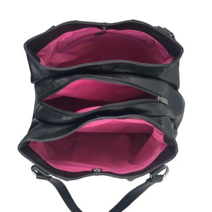 Bolsa Scamboo Couro Preta 1897