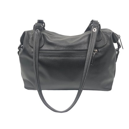 Bolsa Scamboo Couro Preta 1909