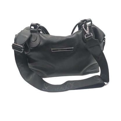 Bolsa Scamboo Couro Preta 1909