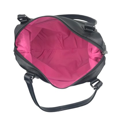 Bolsa Scamboo Couro Preta 1909