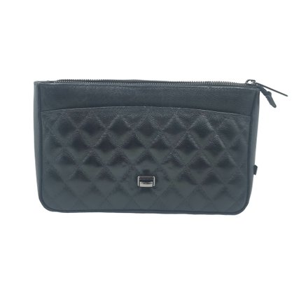 Bolsa Scamboo Couro Tiracolo Preta 1908