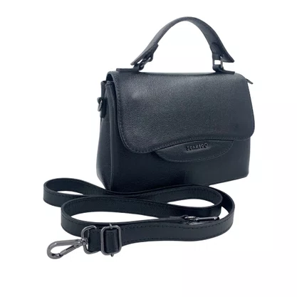 Bolsa Stachel Scamboo Couro Preta 1986
