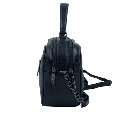 Bolsa Tote de Ombro Scamboo Couro Preta 1855