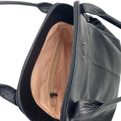 Bolsa Tote Grande Scamboo Couro Preta 2036