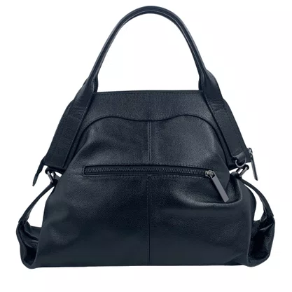 Bolsa Tote Grande Scamboo Couro Preta 2036